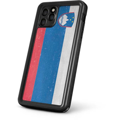 Slovenia Flag Distressed iPhone 11 Pro Waterproof Case